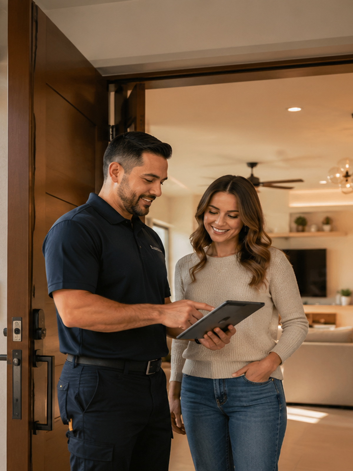 Smart security consultation at home entry