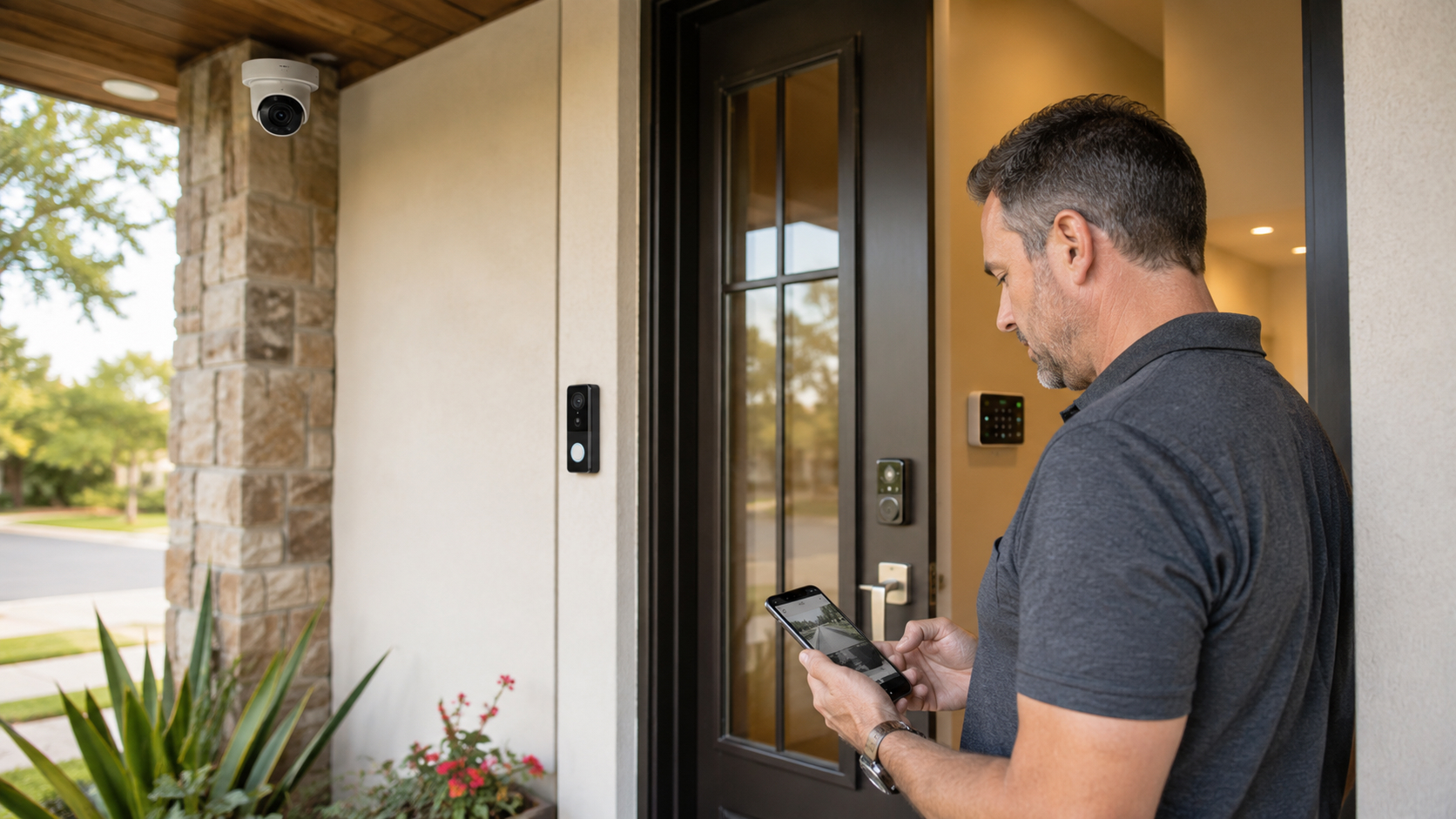 Smart home security system installation