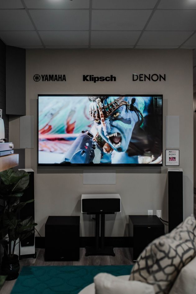 Home theater with Yamaha and Denon system